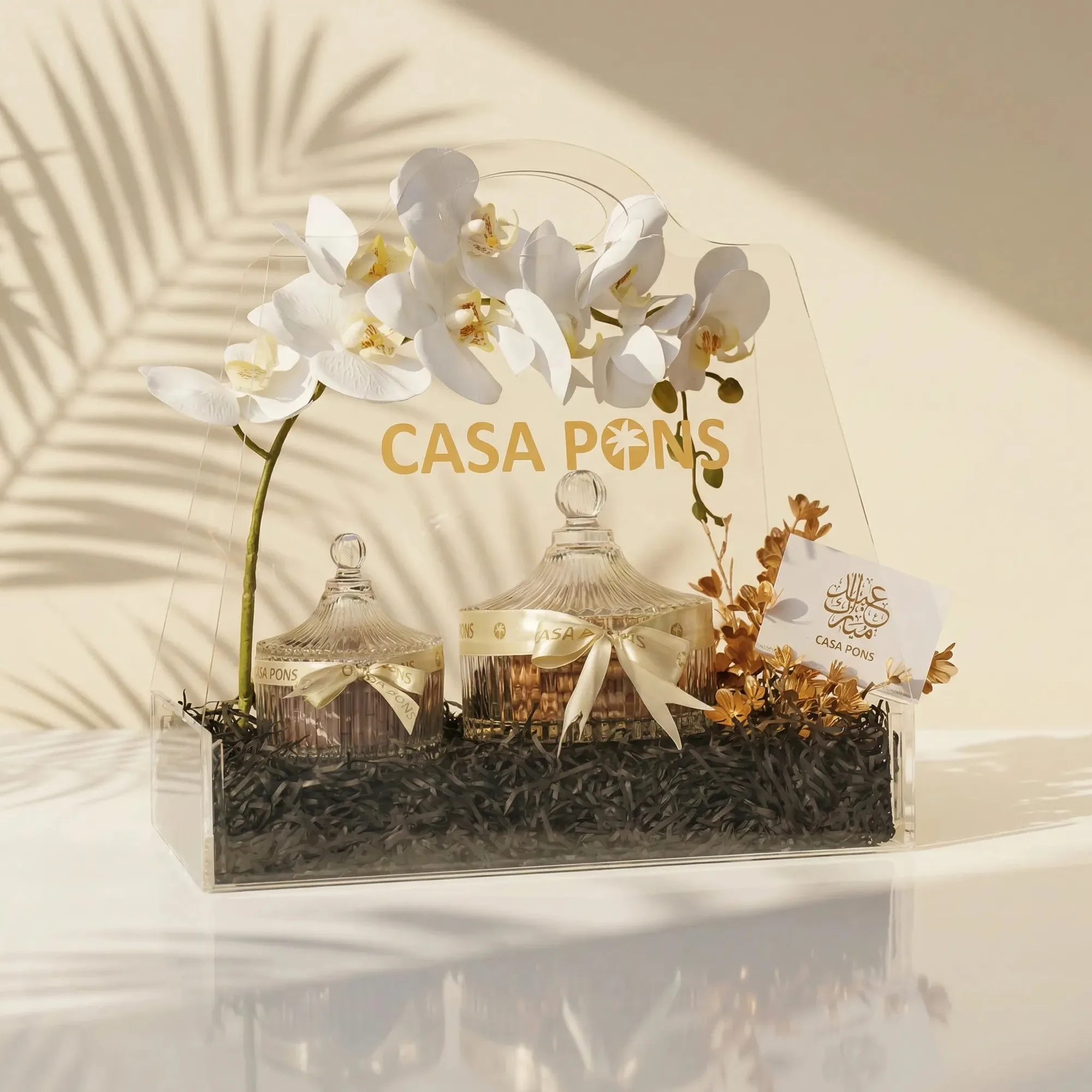 How to Fill a Golden Acrylic Eid Basket for Gifting