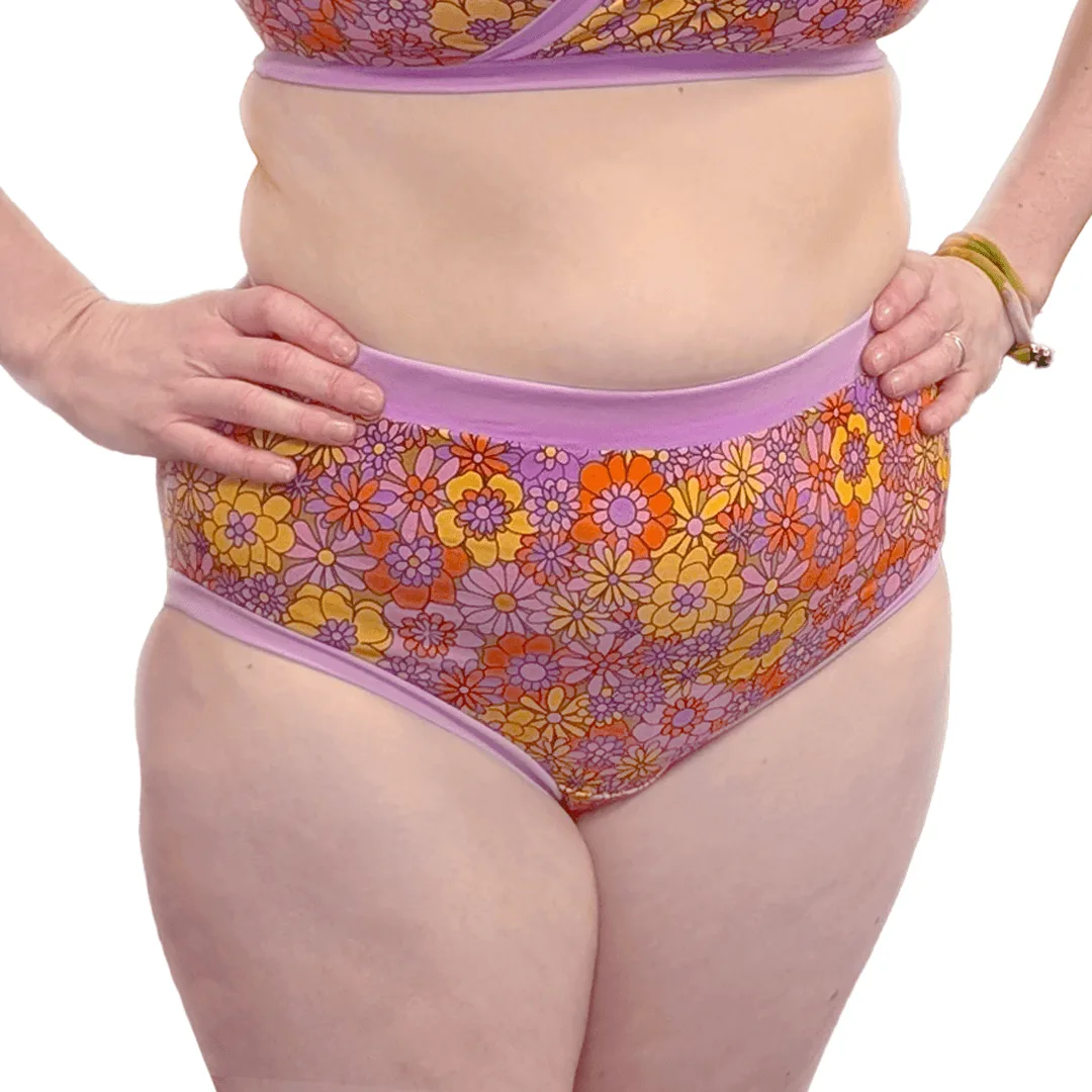 High Rise Briefs - Flora