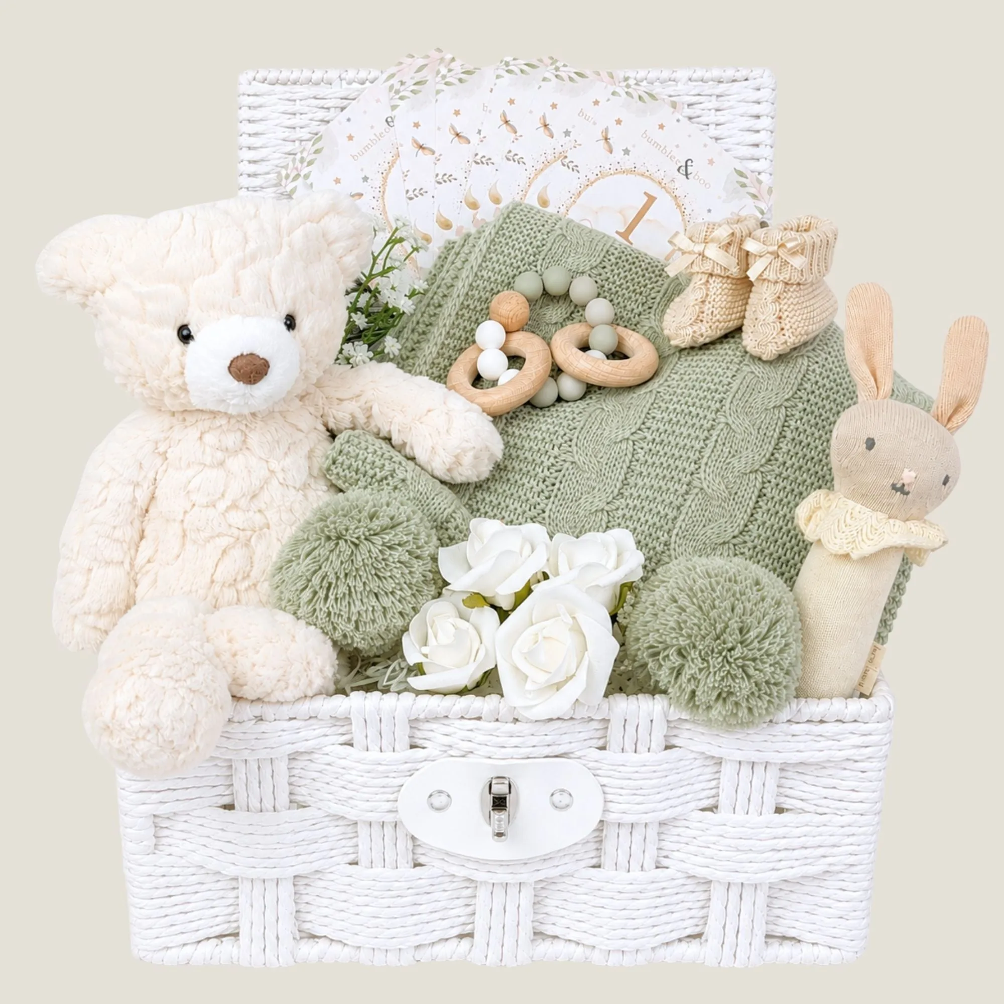 Baby Shower Basket - Sage Dreams